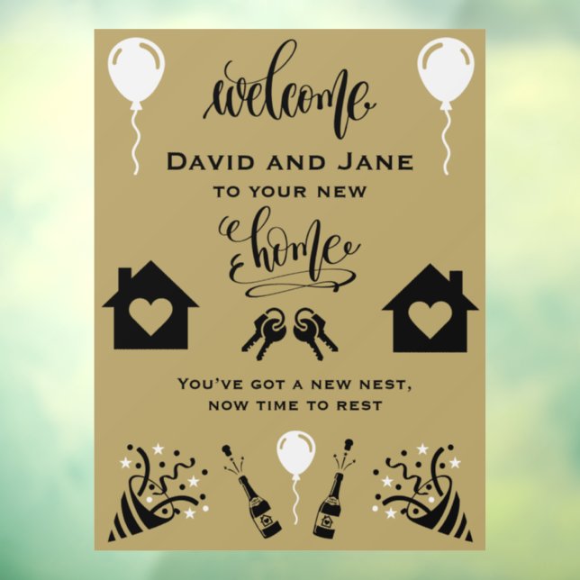 New Home Housewarming Welcome  Window Cling (Sheet 3)