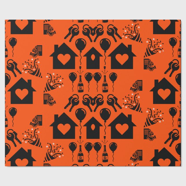 New Home Housewarming Welcome  Wrapping Paper (Seam)