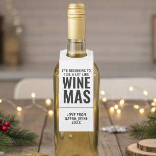 New Home Housewarming Winemas Bottle Hanger Tag