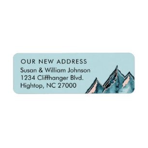 New Home in the Mountains Return Address Label