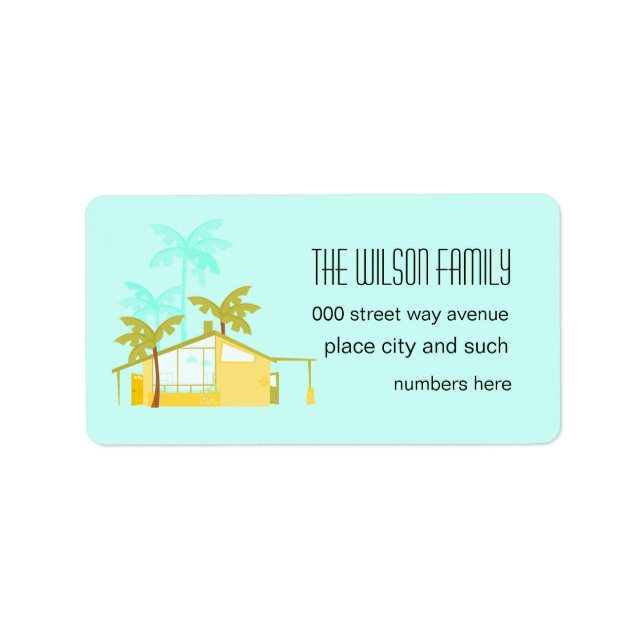 New Home in the Palms Label (Front)