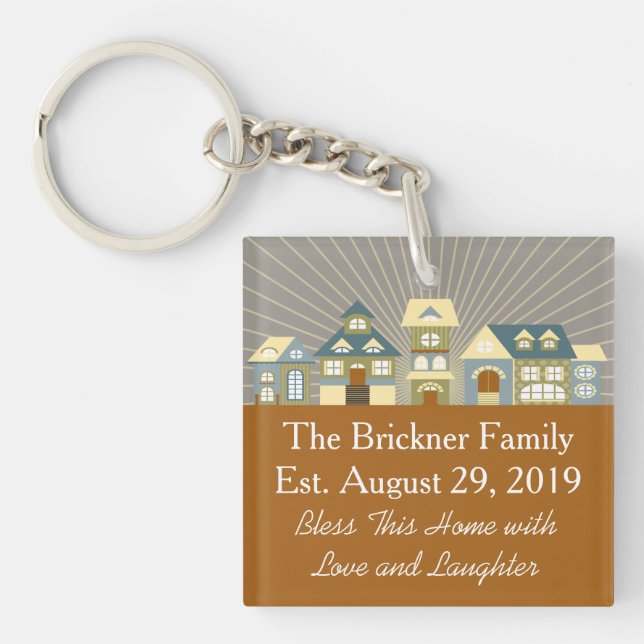 New Home Just Moved Keychain (Front)