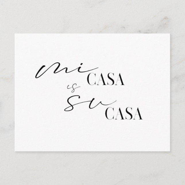 New Home Mi Casa We've Moved New Address Postcard (Front)