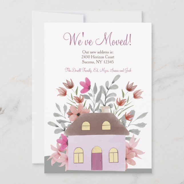 New Home Moving Announcement (Front)