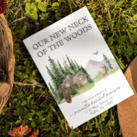 New Home Moving Announcement Cabin Lodge