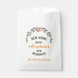 New Home New Adventure New Memories House Warming Favour Bag