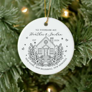 New Home New Beginning Housewarming Ceramic Ornament