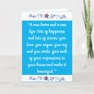 NEW HOME-NEW BEGINNING IN YOUR LIFE! CARD