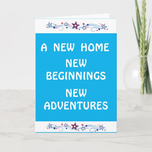 NEW HOME-NEW MEMORIES CONGRATS CARD (Front)