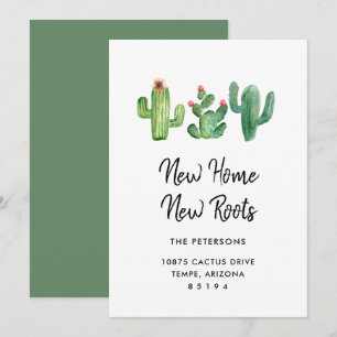 New Home New Roots I Moving Announcement Card