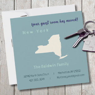 New Home New York Moving Announcement Postcard 