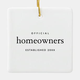 New Home Owner Custom Modern Simple  Ceramic Ornament