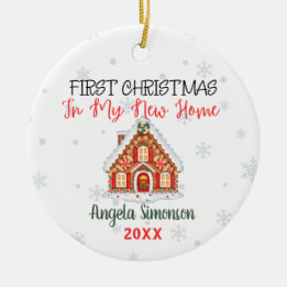 New Home Personalized Ceramic Ornament