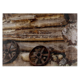 New Home Personalized Glass Cutting Board