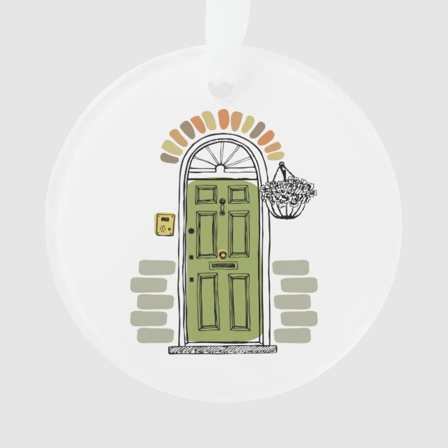 New Home Personalized Name, Address, Zip Code Year Ornament (Front)