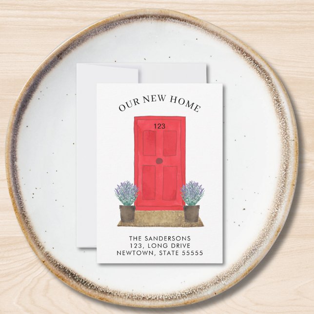 New Home Red Door Moving Announcement Mini Card (Creator Uploaded)