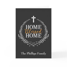 New Home Religious, Home Blessed Home Holiday Card