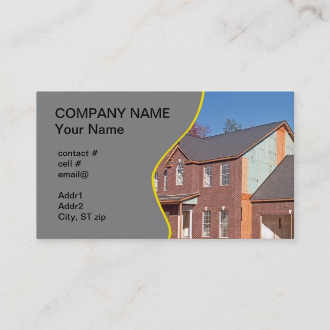 New home siding installation business card (Front)