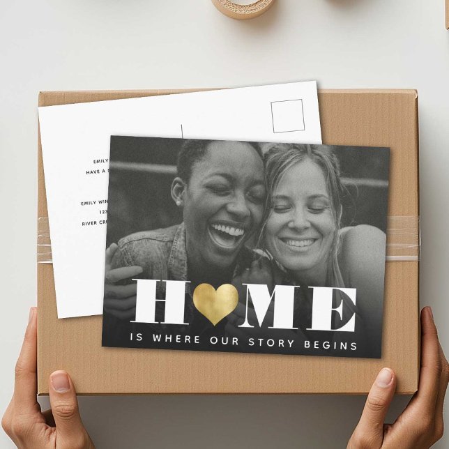 New Home Simple Cool Modern Minimalist Moving Announcement Postcard (Creator Uploaded)