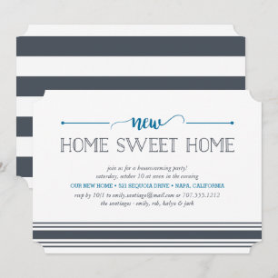New Home Sweet Home Housewarming Party Invitation