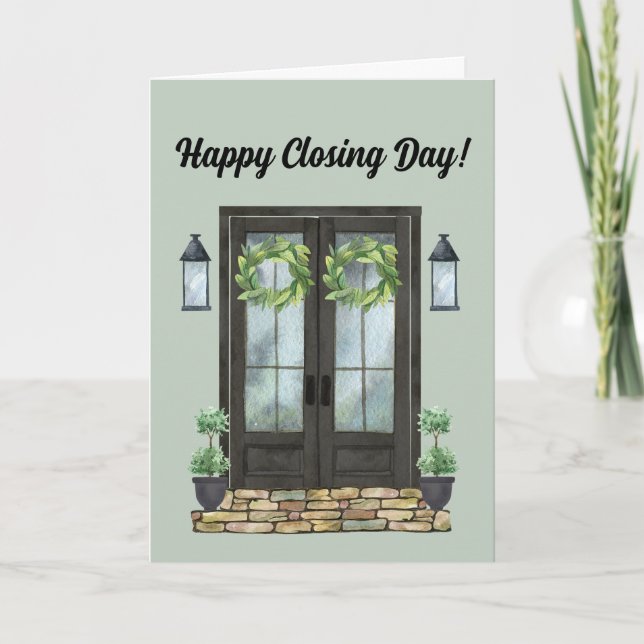 New Home Thank You Happy Closing Day  Card (Front)