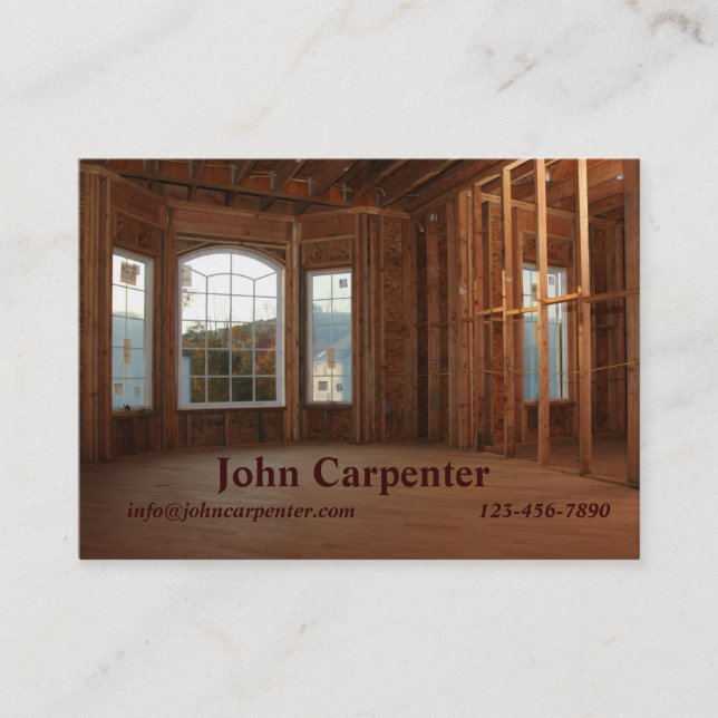 New home under construction business card (Front)