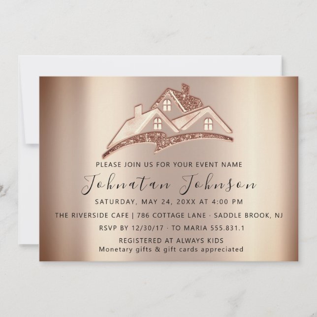 New Home We Have Moved House Party Real Estates Invitation (Front)