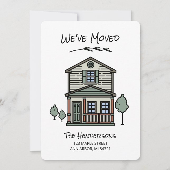 New Home We've Moved Announcement (Front)