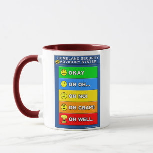 New Homeland Security Advisory System - Funny Mug