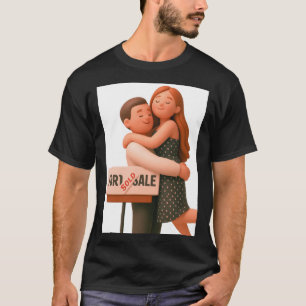 New Homeowner Closed Sold Real Estate Couple Graph T-Shirt