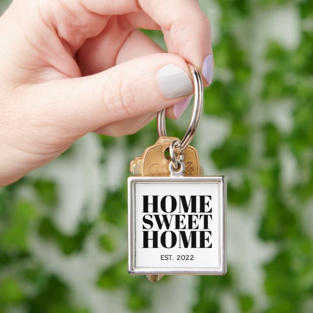 New Homeowner Home Sweet Home Real Estate Keychain (Hand)