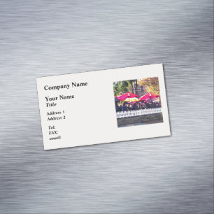 New Hope PA - Party at Outdoor Cafe Magnetic Business Card