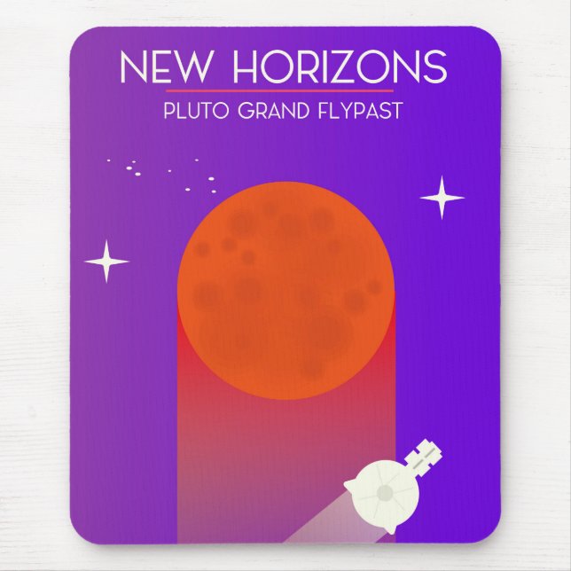 New Horizons Pluto Grand Flypast space art. Mouse Pad (Front)