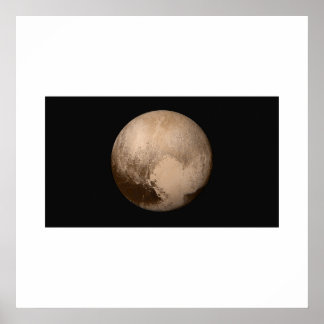 New Horizons - Pluto in True Colour Poster