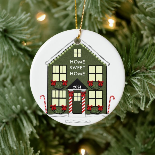 New House 2024 Ceramic Ornament (Tree)