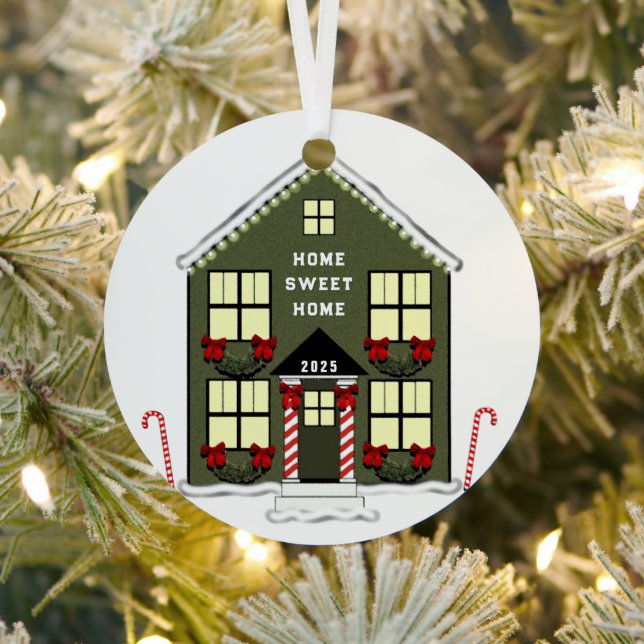 New House 2025 Collectible Metal Ornament (Insitu)