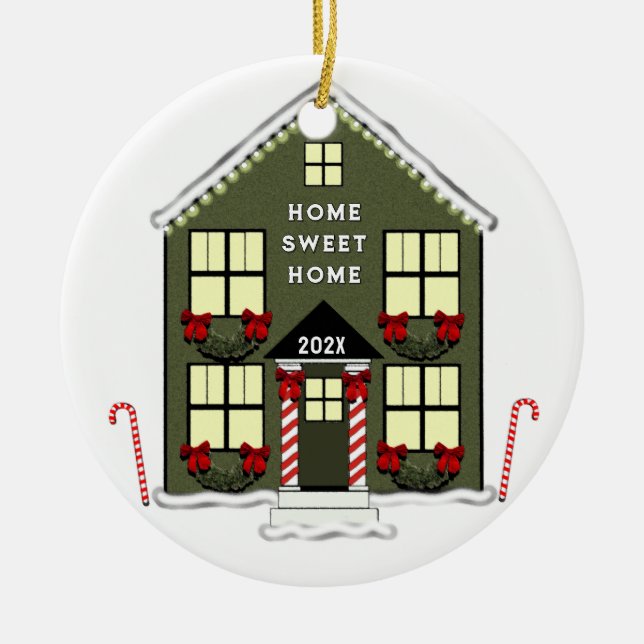 New House 2026 Ceramic Ornament (Front)