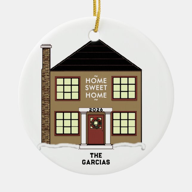 New House 2026 Collectable Ceramic Ornament (Front)