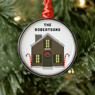 New House Metal Ornament