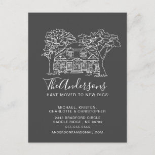 New House   Moving Announcement Postcard