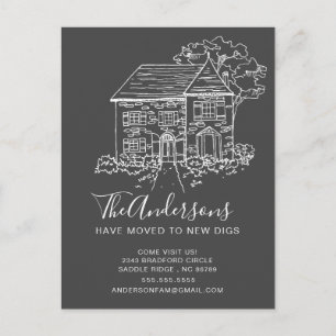 New House   Moving Announcement Postcard