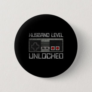 New Husband Level Unlocked Just Married Gamer Bach 2 Inch Round Button