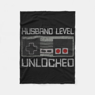New Husband Level Unlocked Just Married Gamer Bach Fleece Blanket
