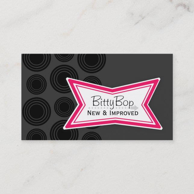 New & Improved BittyBop Business Cards (Front)