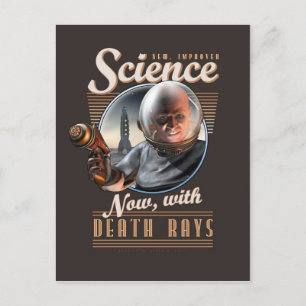 New, Improved Science: Now With Death Rays! Postcard