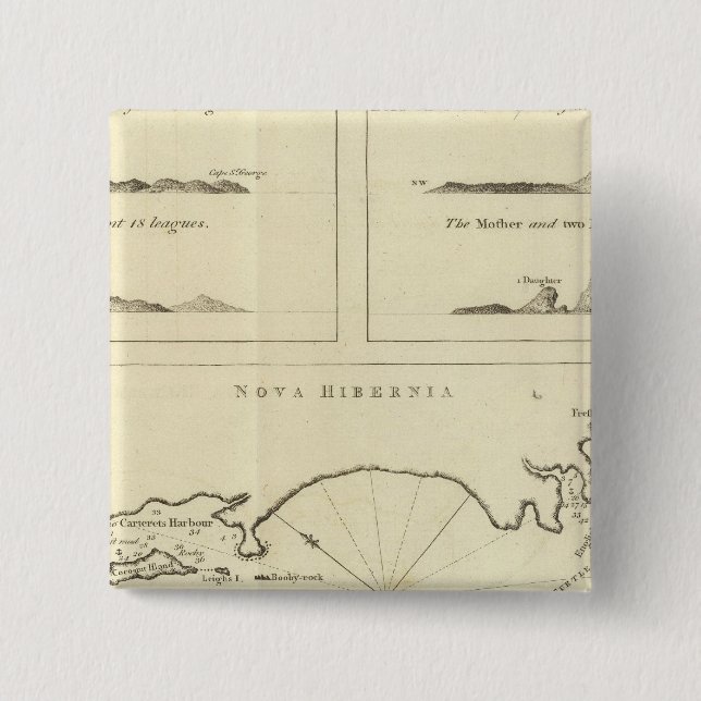 New Ireland 2 Inch Square Button (Front)