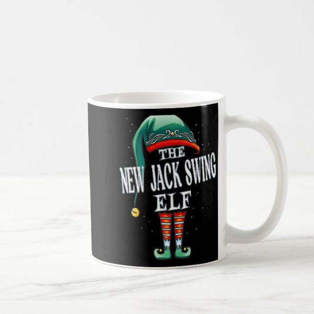 New Jack Swing Elf Christmas Group Xmas Pajama Par Coffee Mug (Right)