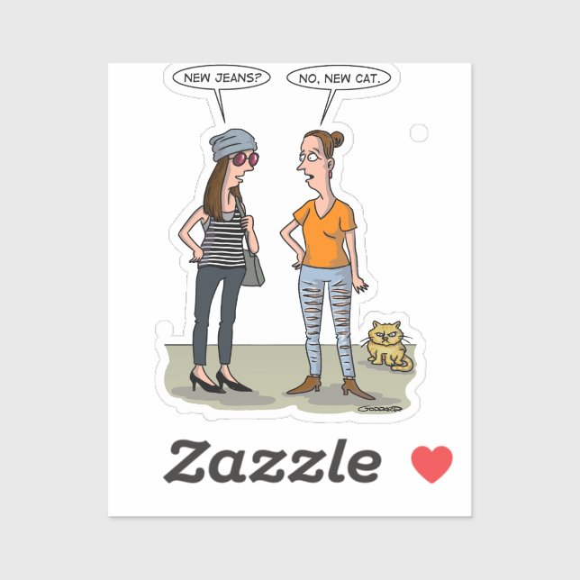 New jeans? No, new cat. Folded Greeting Card (Sheet)