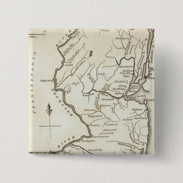 New Jersey 13 2 Inch Square Button (Front)