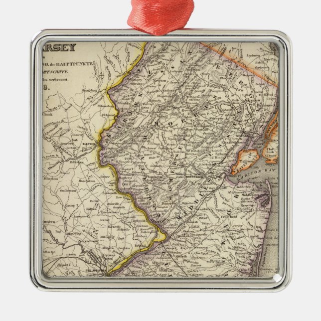 New Jersey 14 Metal Ornament (Front)